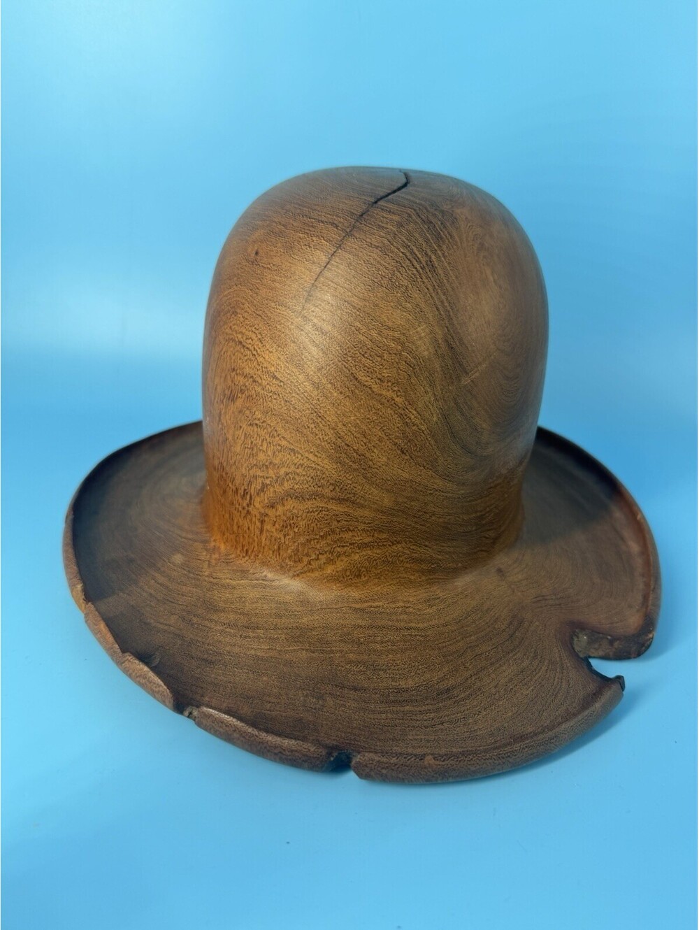 Bruce McKellar 1996 Signed Wood Hat Block Mold Butch Cassidy Wild West Bowler